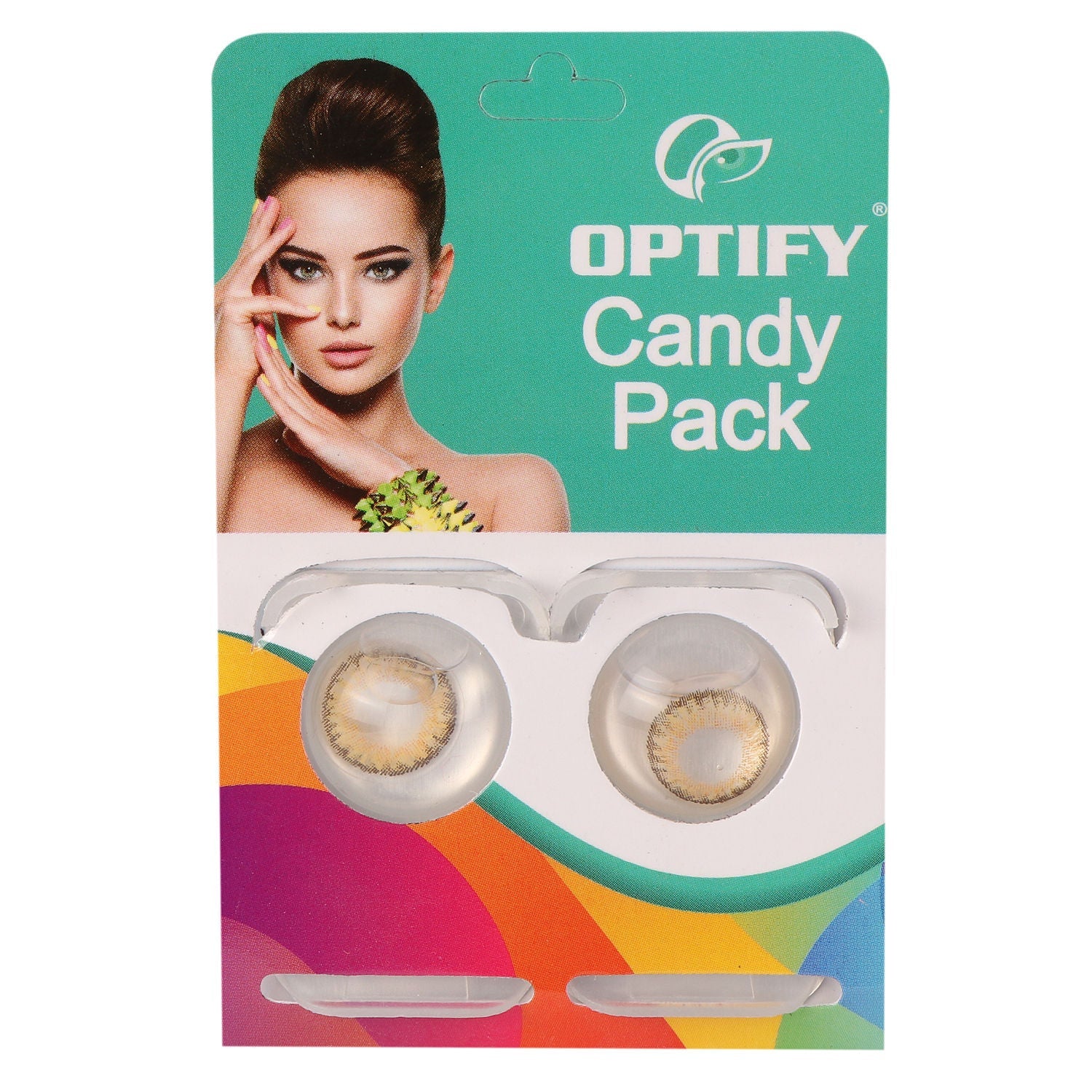 Optify Candy Pack Colored Contact Lenses Zero Power - Pure Hazel