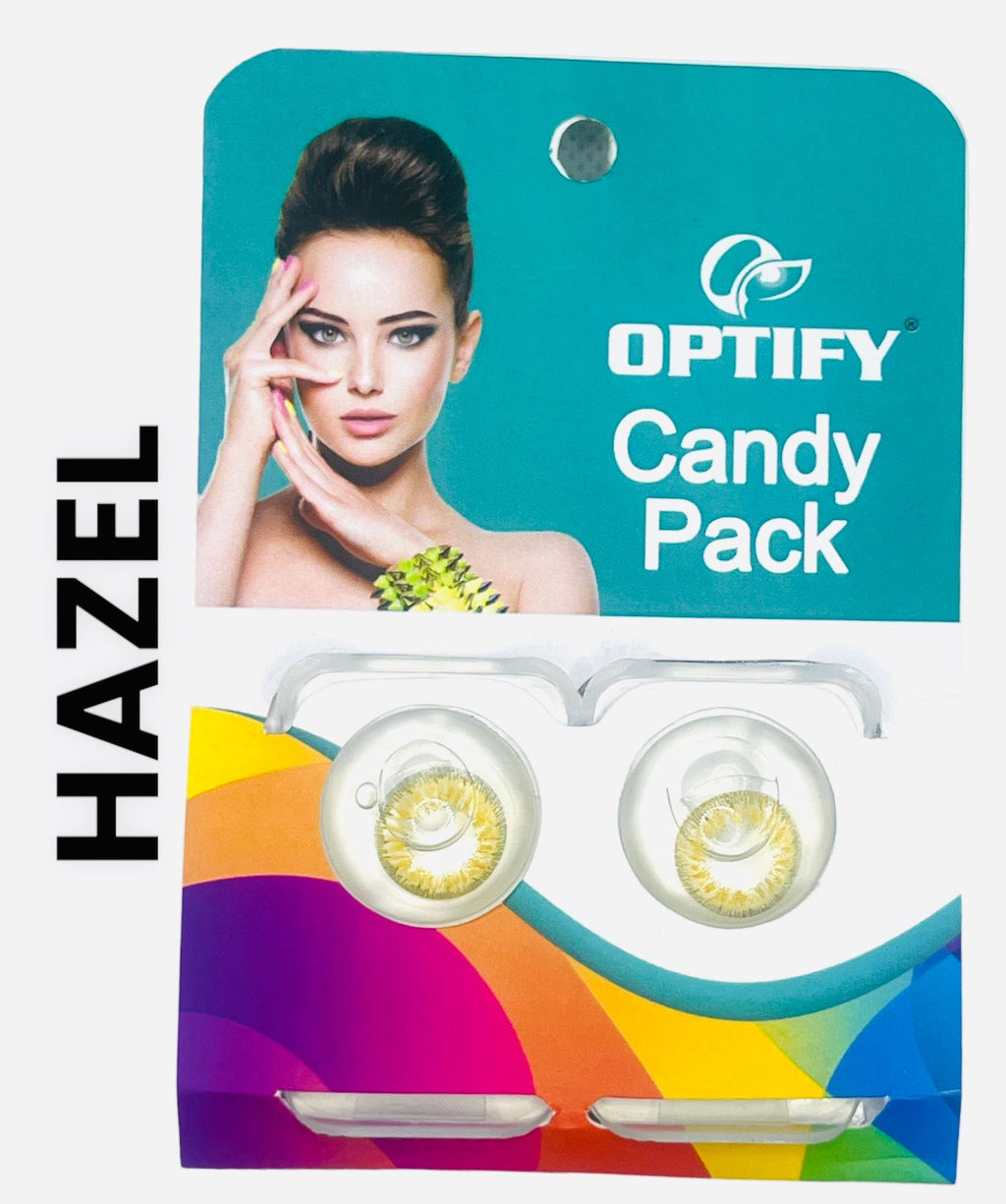 Optify Candy Pack Colored Contact Lenses Zero Power - Hazel