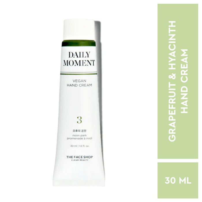 The Face Shop Non-Greasy Korean Vegan Hand Cream - Noon Park With Hyaluronic Acid
