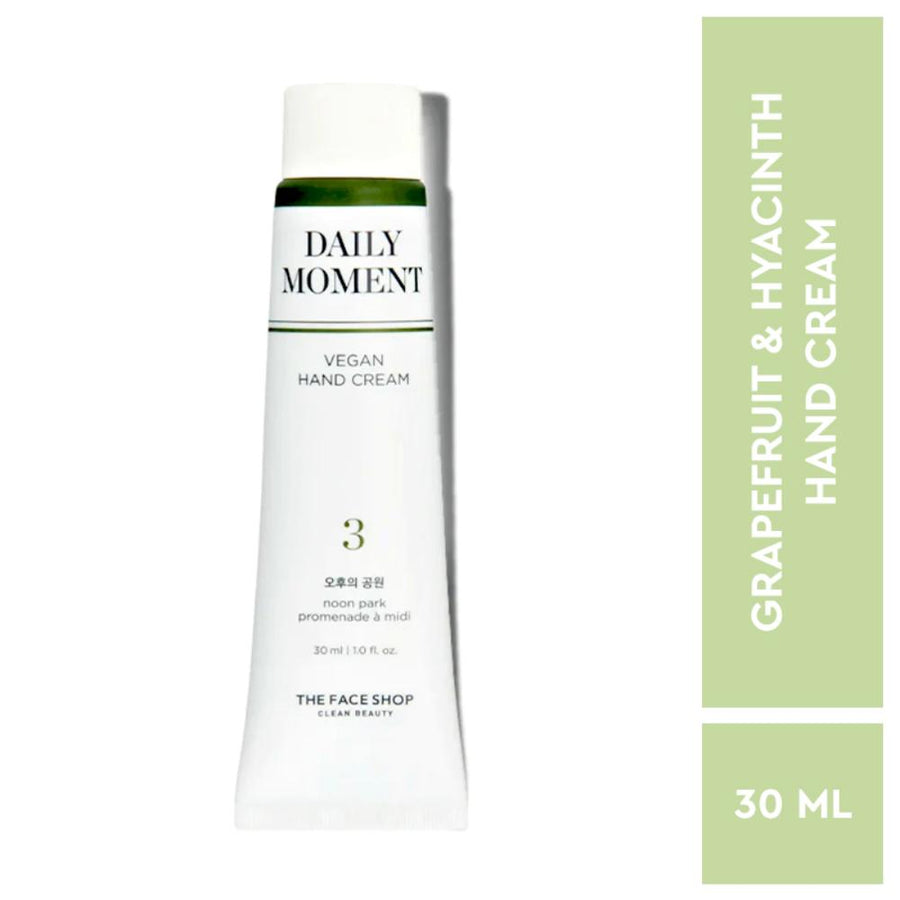 The Face Shop Non-Greasy Korean Vegan Hand Cream - Noon Park With Hyaluronic Acid