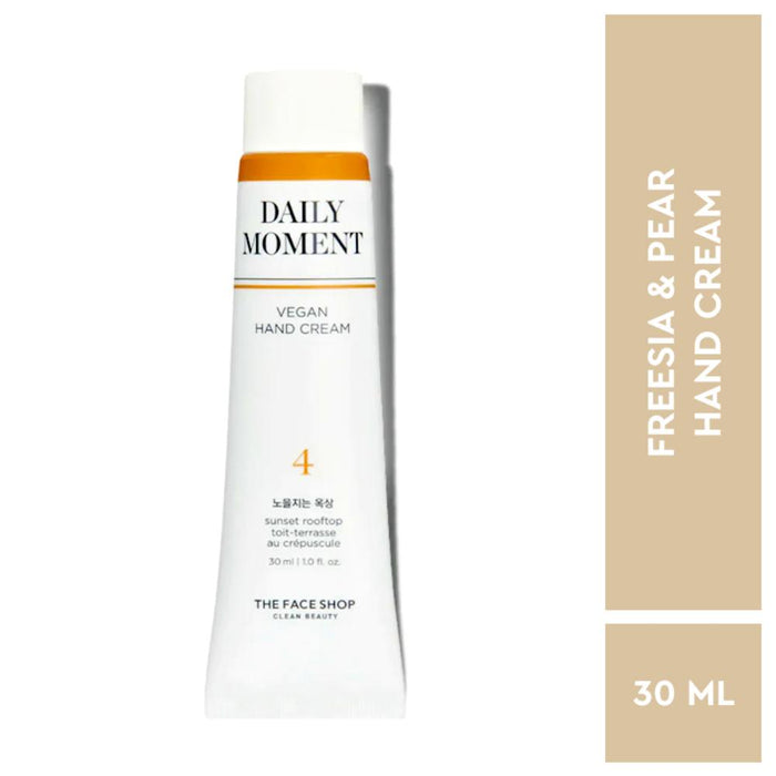The Face Shop Non-Greasy Korean Vegan Hand Cream - Sunset Rooftop With Hyaluronic Acid