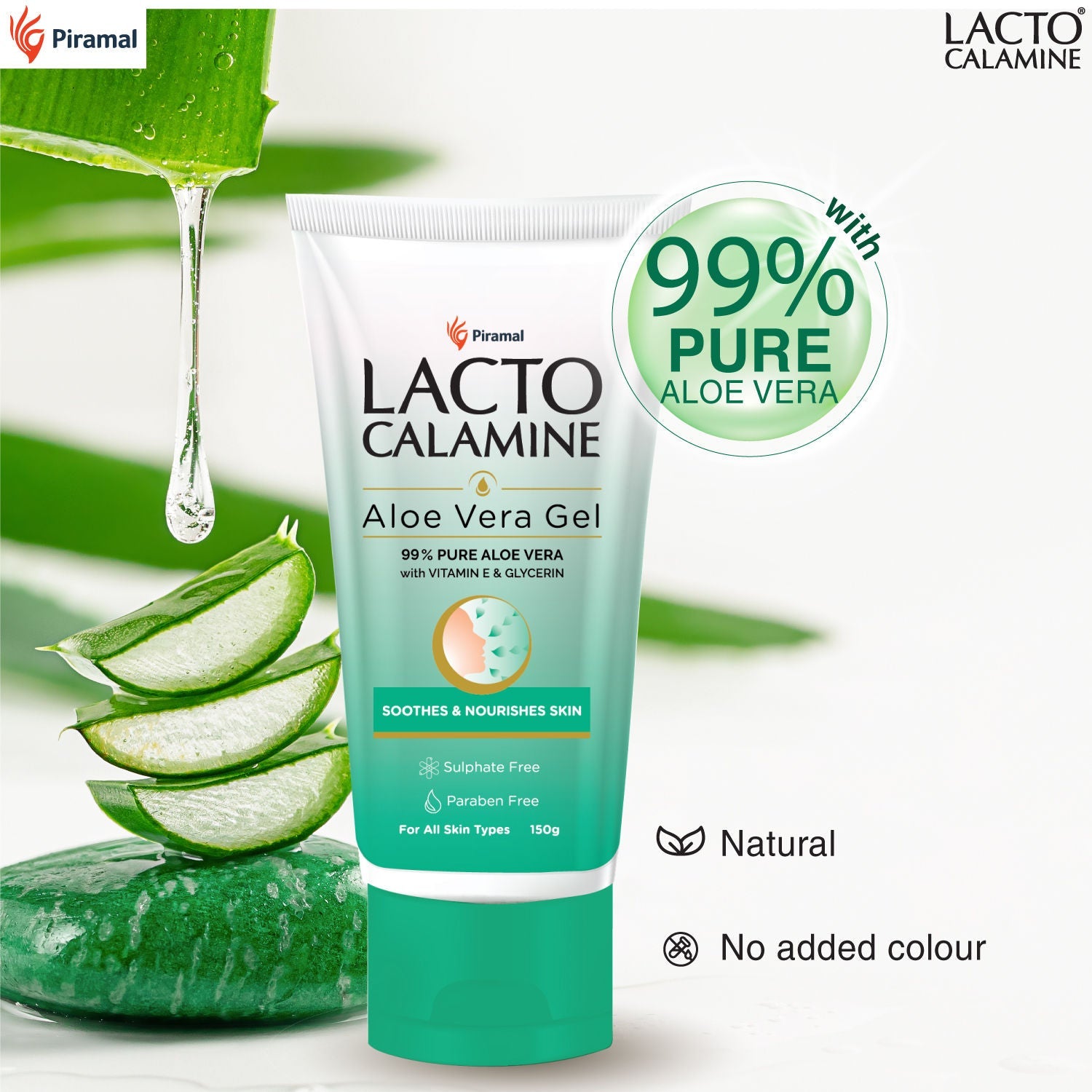 Lacto Calamine Aloe Vera Gel Face Moisturizer With 99% Pure Natural AloeVera, Vitamin E & Glycerin