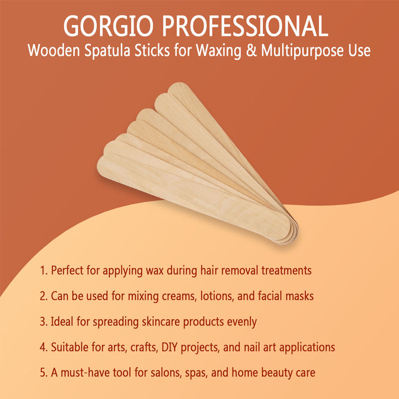 Gorgio Professional Wooden Spatulas For Wax Spreading GWS02