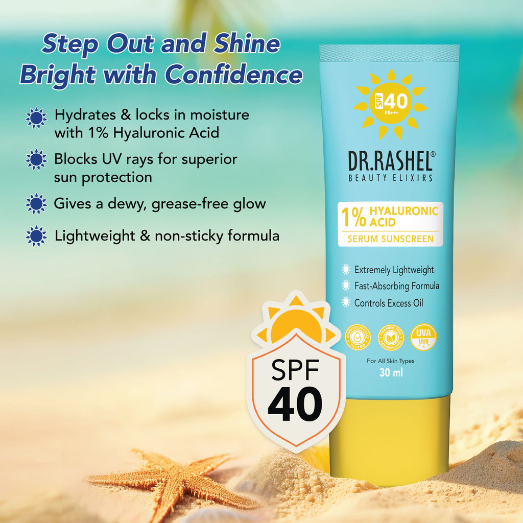 DR. RASHEL SPF 40 Serum Sunscreen With 1 Percent Hyaluronic Acid