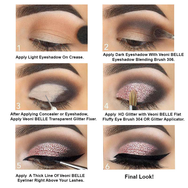 Veoni Belle Dark Starlit Glitter Eye Shadow
