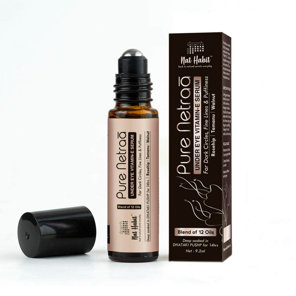 Nat Habit Pure Netraa Under Eye Serum For Dark Circle & Puffiness Reduction With Vitamin C & Retinol