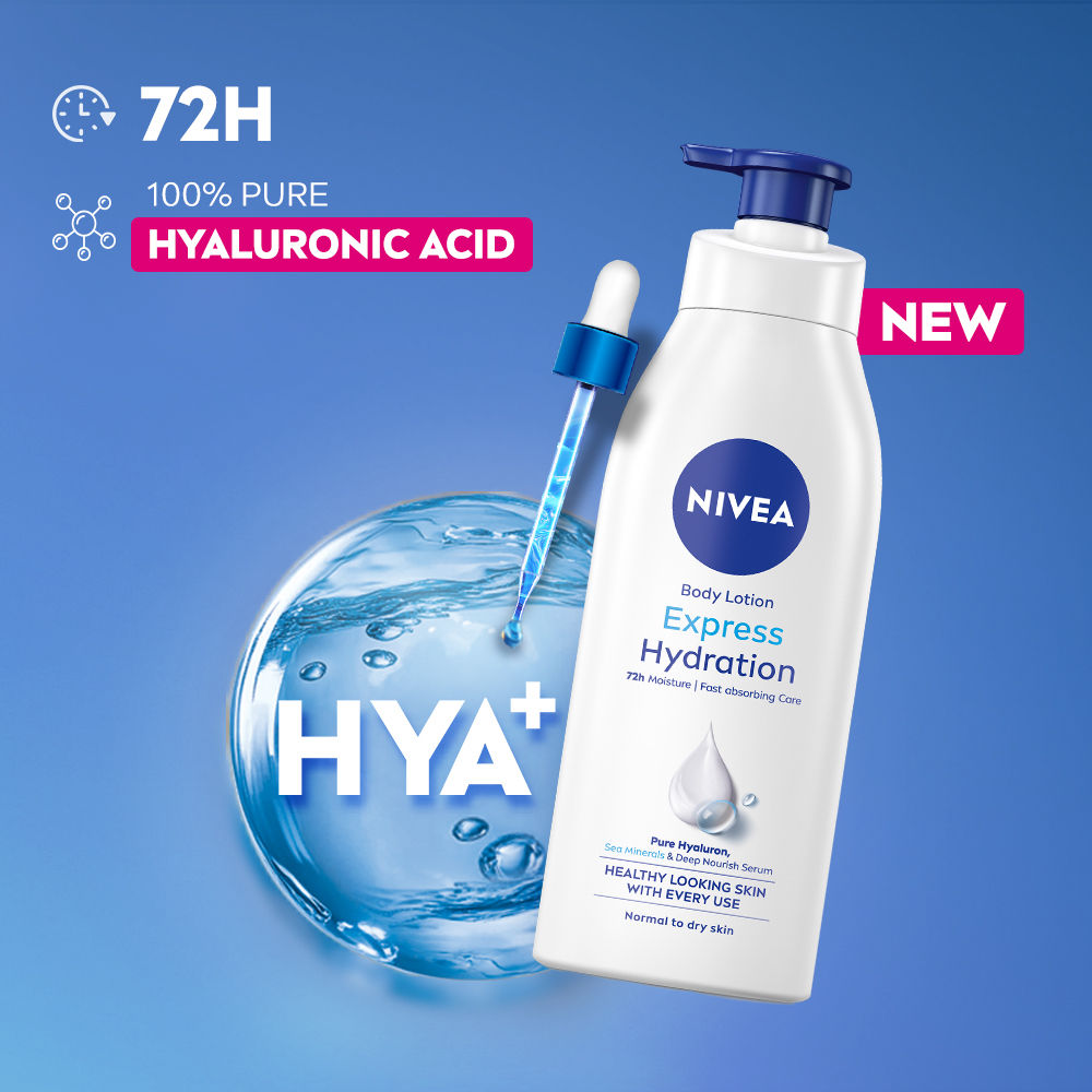 NIVEA Body Lotion for Normal Skin, Express Hydration, for Fast Absorption