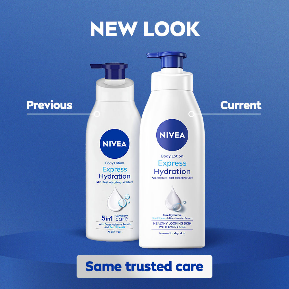 NIVEA Body Lotion for Normal Skin, Express Hydration, for Fast Absorption