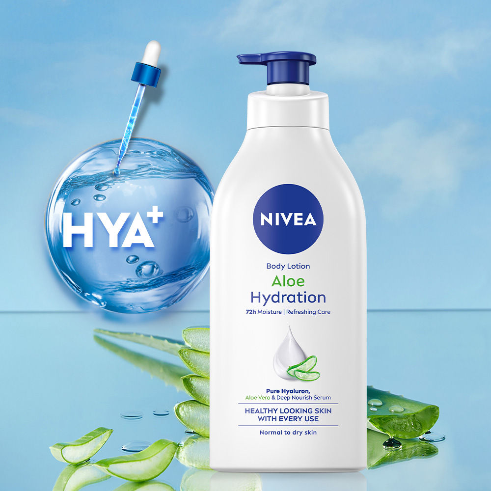 NIVEA Body Lotion, Aloe Hydration, with Aloe Vera, for Smooth, Hydrated Skin