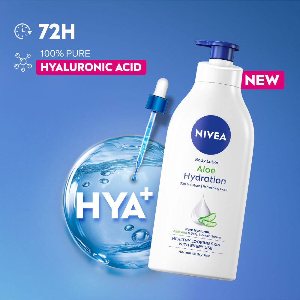 NIVEA Body Lotion, Aloe Hydration, with Aloe Vera, for Smooth, Hydrated Skin