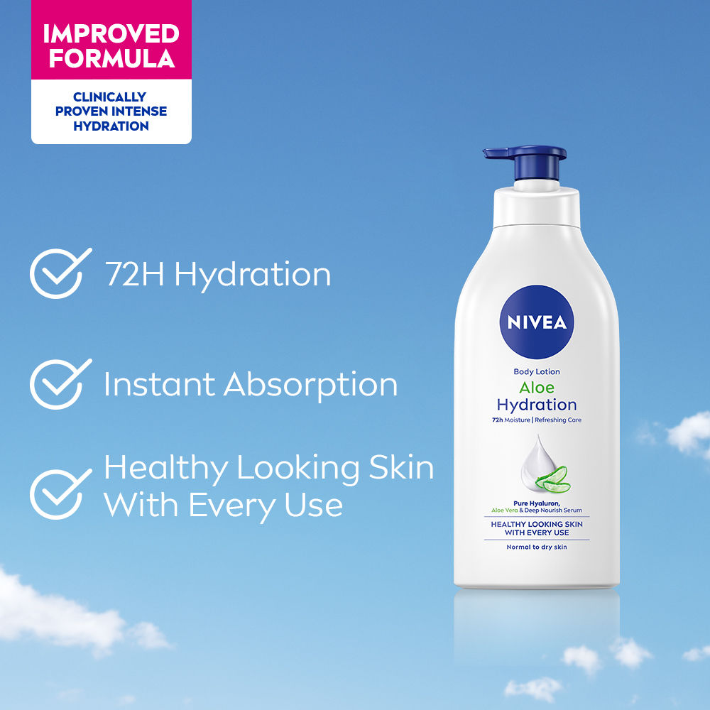 NIVEA Body Lotion, Aloe Hydration, with Aloe Vera, for Smooth, Hydrated Skin