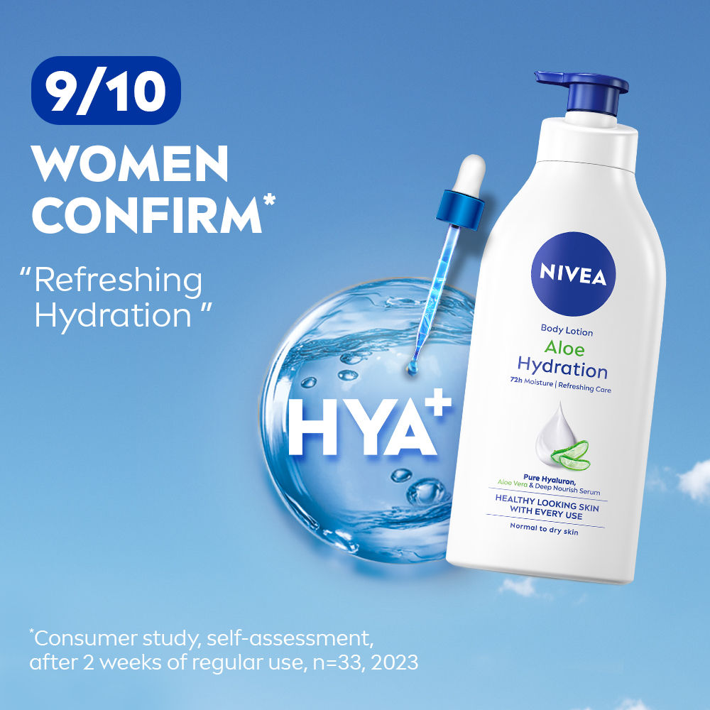 NIVEA Body Lotion, Aloe Hydration, with Aloe Vera, for Smooth, Hydrated Skin