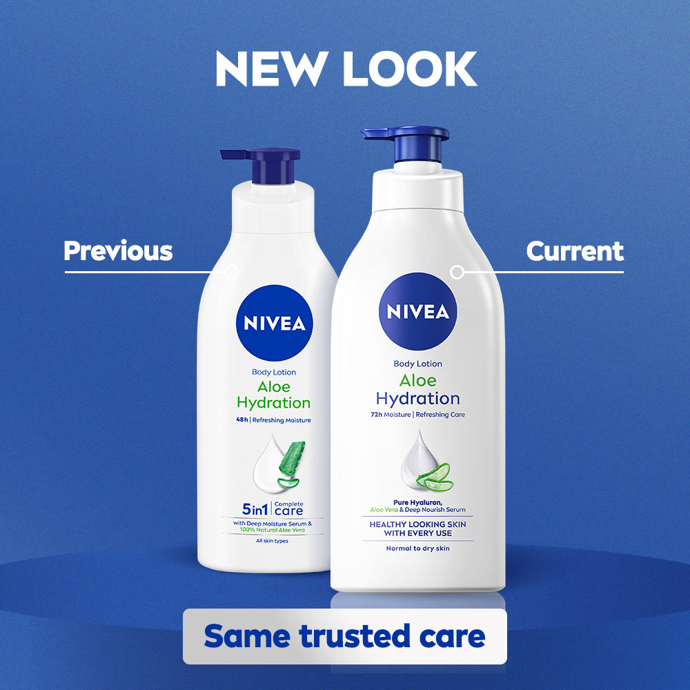 NIVEA Body Lotion, Aloe Hydration, with Aloe Vera, for Smooth, Hydrated Skin