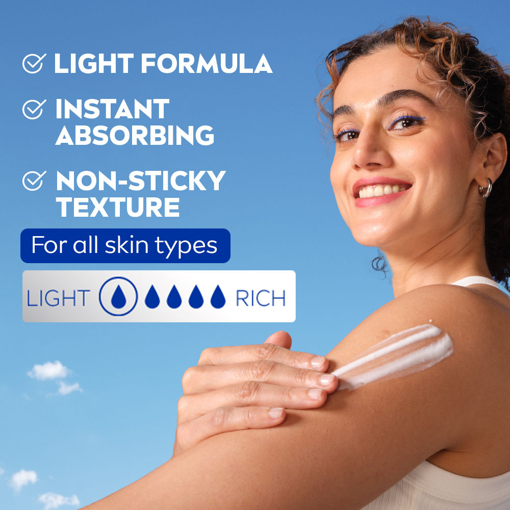 NIVEA Sunscreen lotion with SPF 15 & ALOEVERA- 5 in 1 COMPLETE CARE for 48H Moisturization