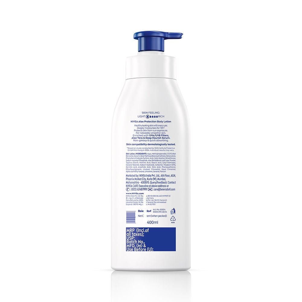 NIVEA Sunscreen lotion with SPF 15 & ALOEVERA- 5 in 1 COMPLETE CARE for 48H Moisturization