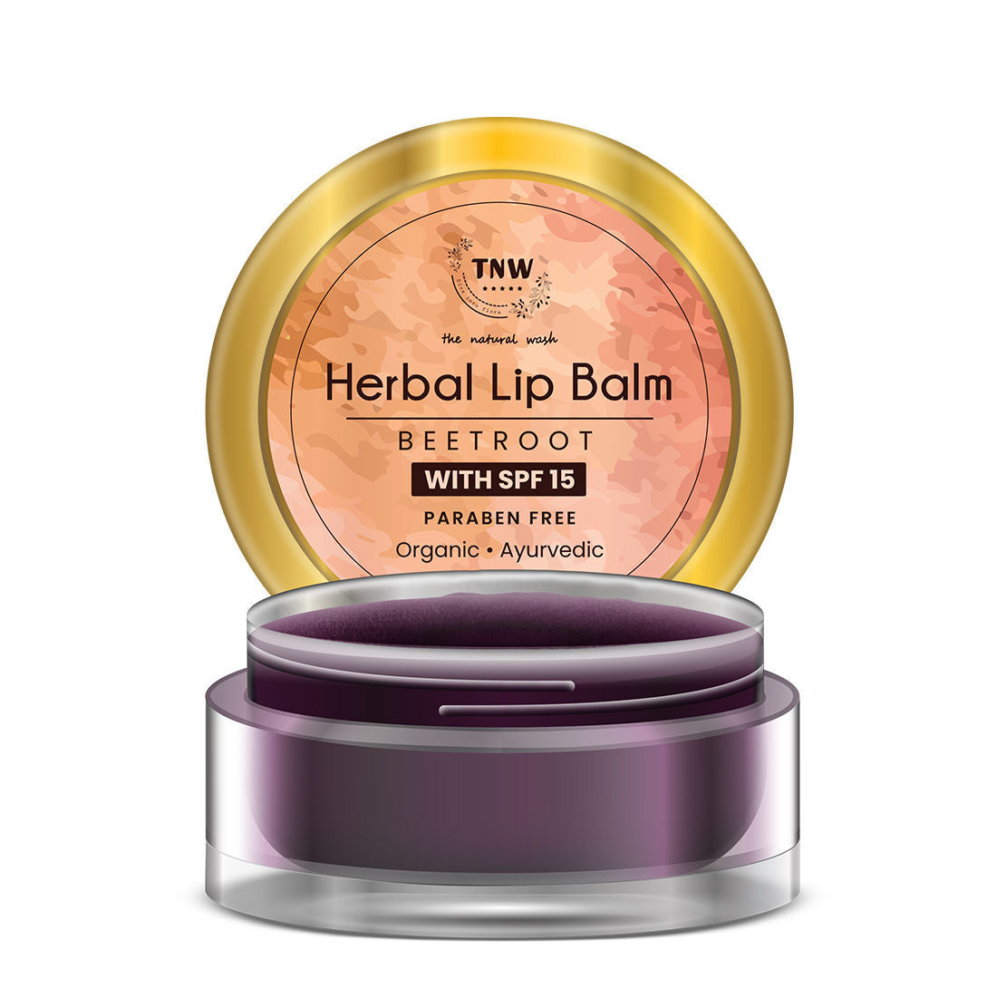 TNW The Natural Wash Herbal Beetroot Lip Balm With SPF 15 For Dry & Soft Lips - Non Sticky