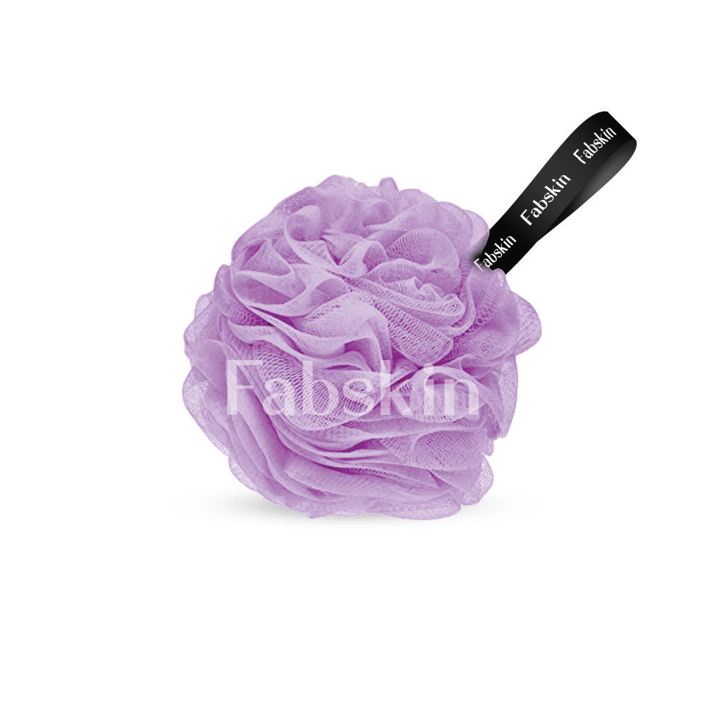 Fabskin Luxury Bathing Round Loofah Bath Sponge - Purple