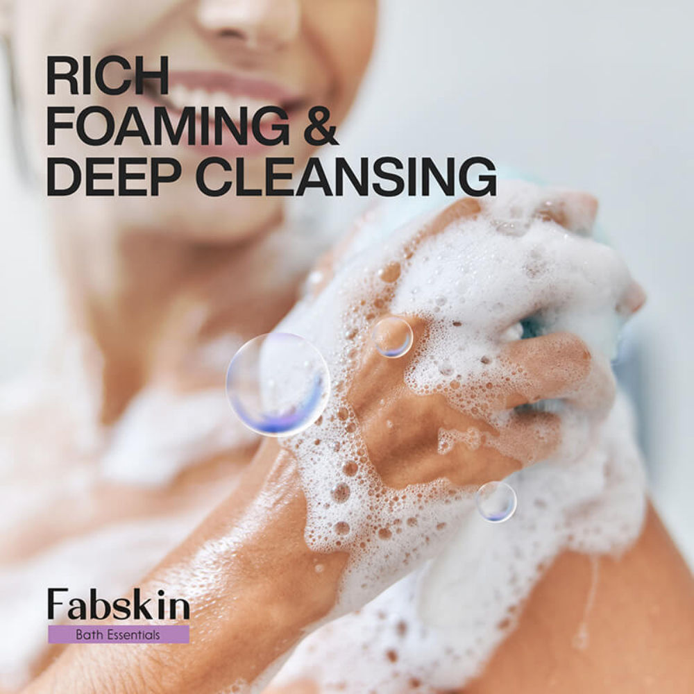 Fabskin Luxury Bathing Round Loofah Bath Sponge - Purple