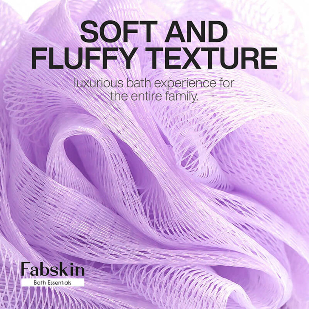 Fabskin Luxury Bathing Round Loofah Bath Sponge - Purple