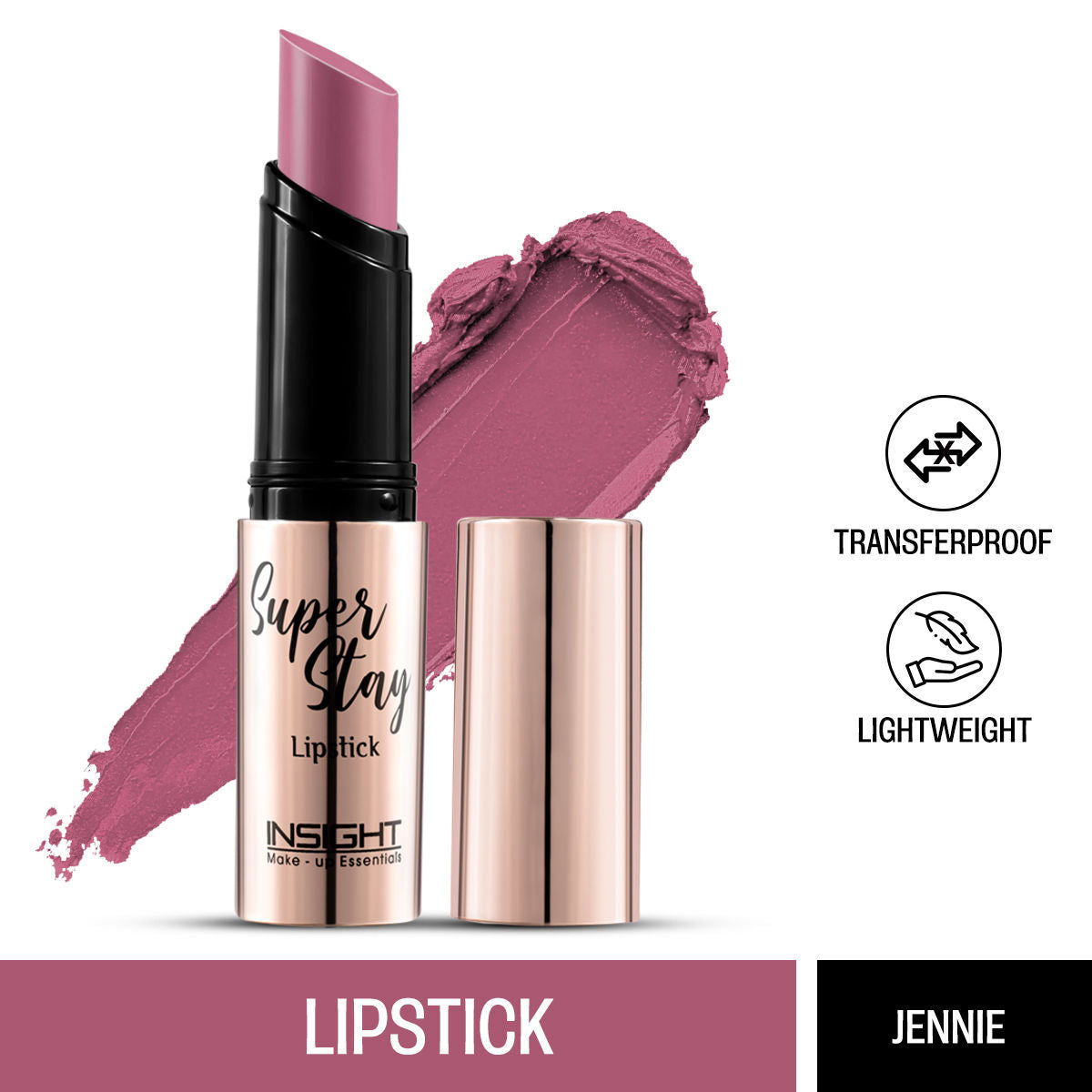 Insight Cosmetics Super Stay Lipstick, Long Lasting Lightweight Transferproof Formula