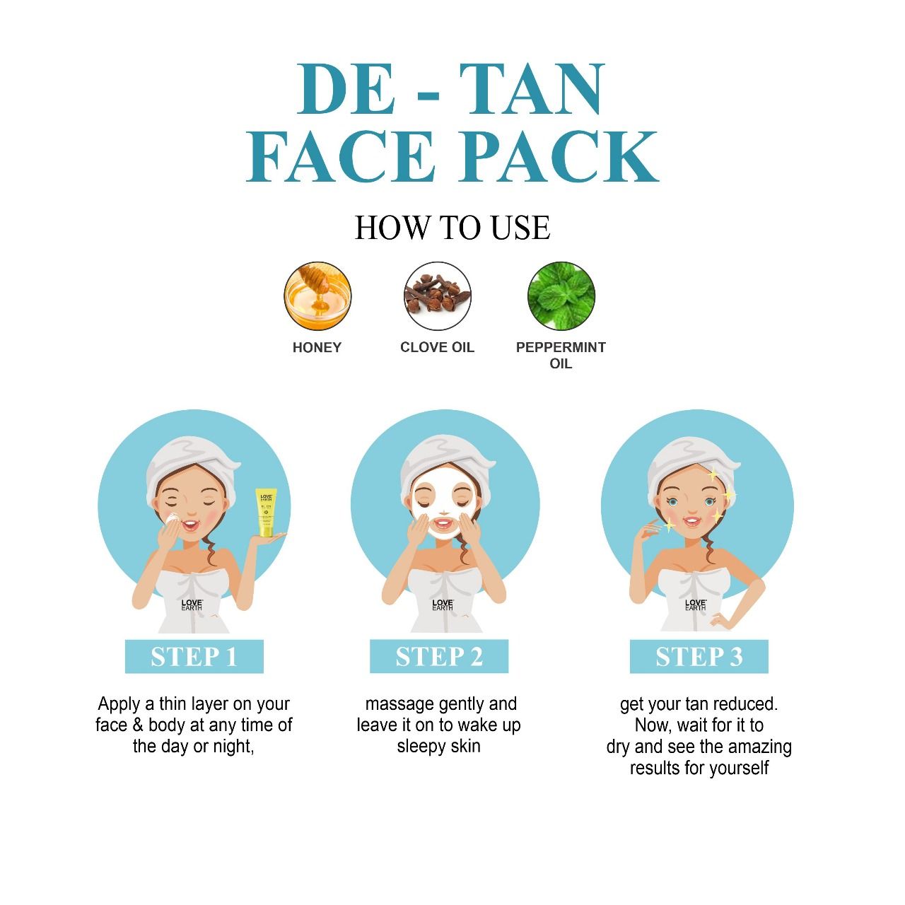 Love Earth De-Tan Face Pack