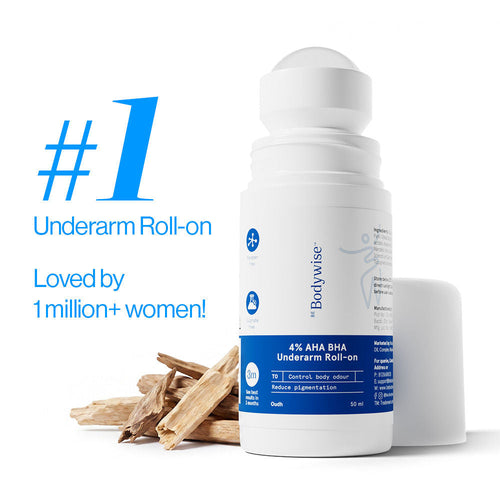 Be Bodywise 4% AHA BHA Underarm Roll On - Honey Oudh