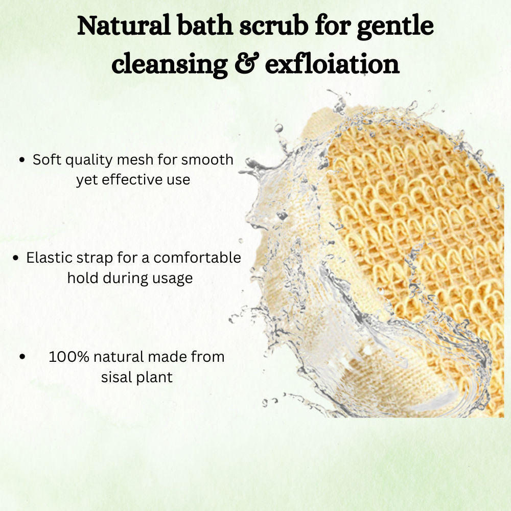 Allure Exfoliating Bath Loofah Pad Gentle Body Scrubber For Men & Women