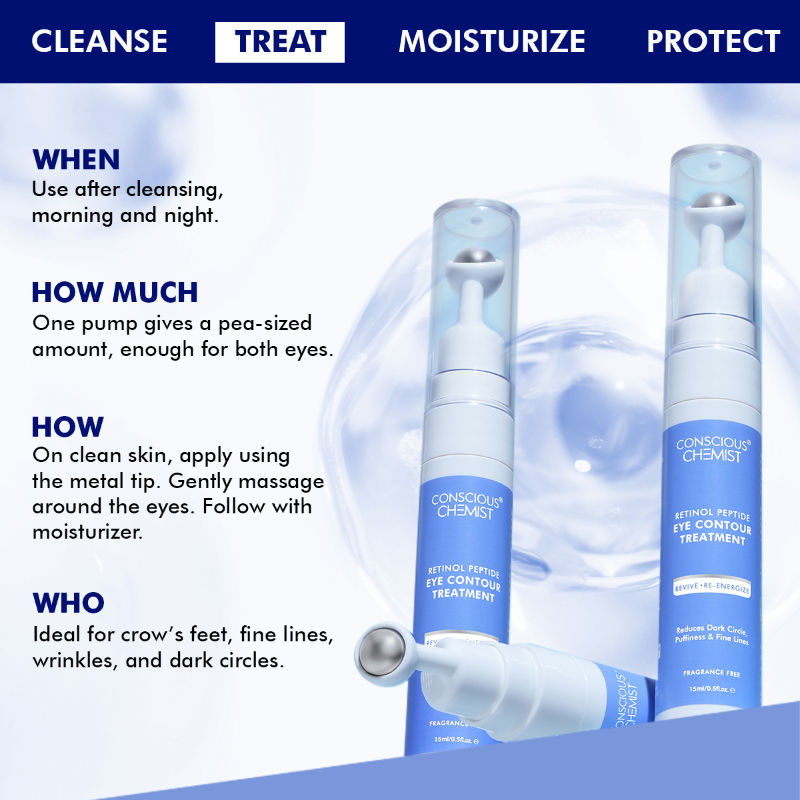 Conscious Chemist Retinol Peptide Under Eye Contour Treatment Serum For Dark Circles & Puffines