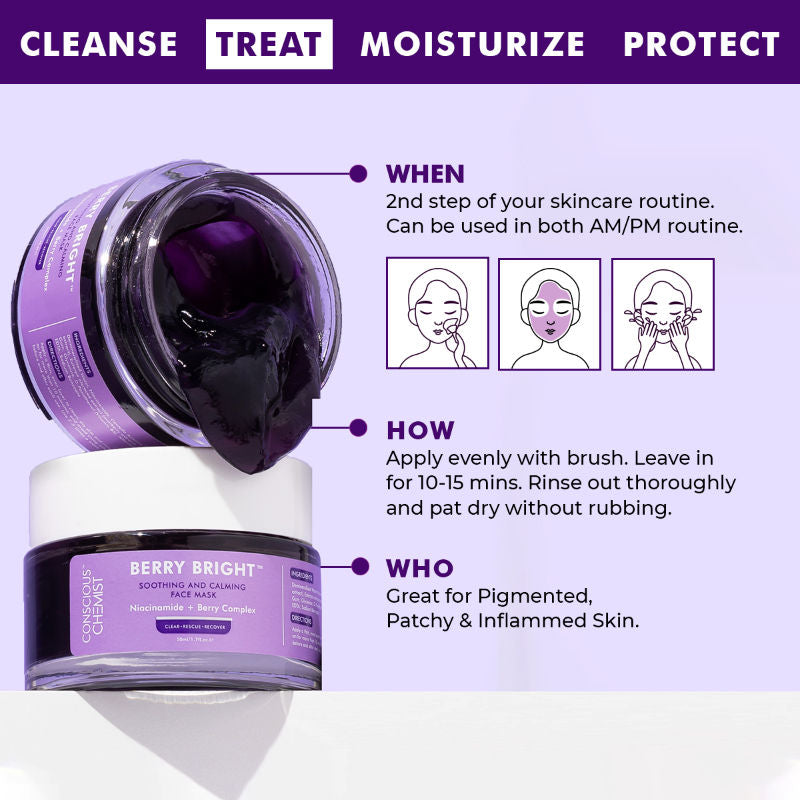 Conscious Chemist Berry Bright Soothing & Calming Face Mask