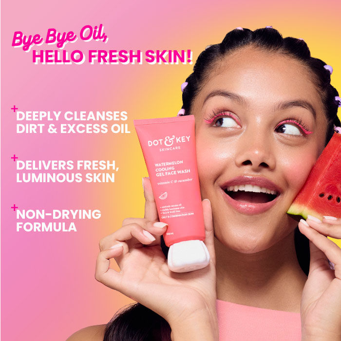 Dot & Key Watermelon & Vitamin C SuperGlow Gel Face Wash For Glowing Skin & Spots Reduction