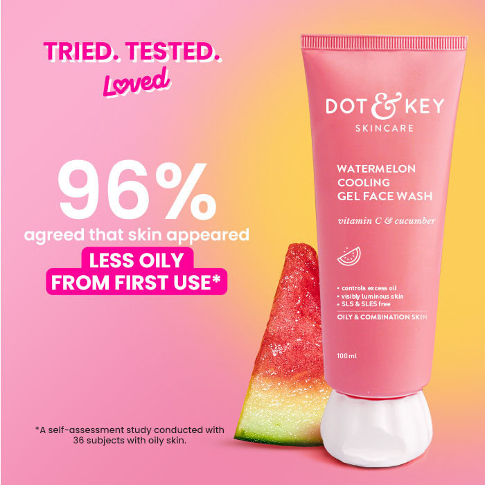 Dot & Key Watermelon & Vitamin C SuperGlow Gel Face Wash For Glowing Skin & Spots Reduction