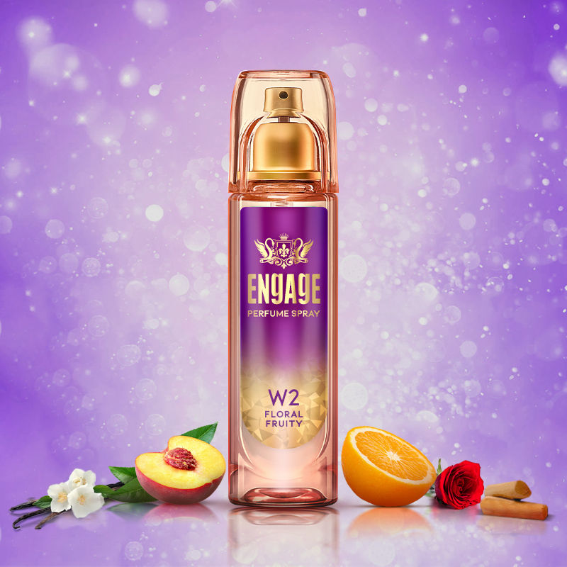 Engage W2 Perfume Spray For Women, Floral & Fruity, Skin Friendly, Long-Lasting