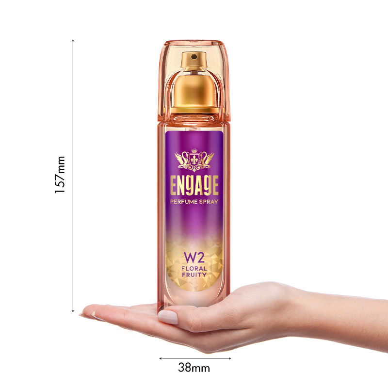 Engage W2 Perfume Spray For Women, Floral & Fruity, Skin Friendly, Long-Lasting