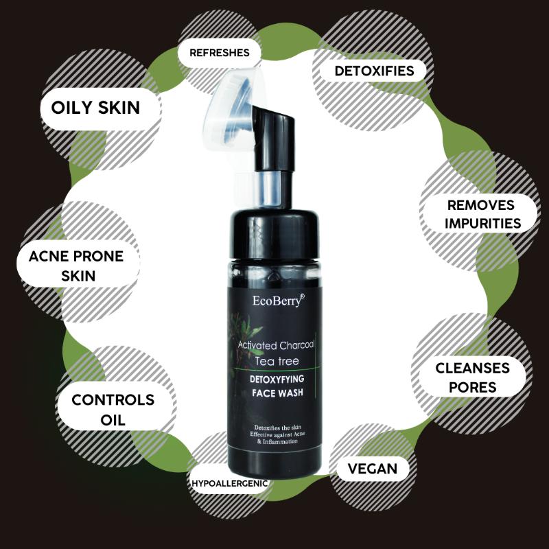 Ecoberry Activated Charcoal Teatree Face Wash