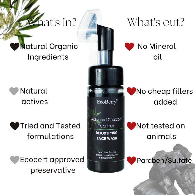 Ecoberry Activated Charcoal Teatree Face Wash