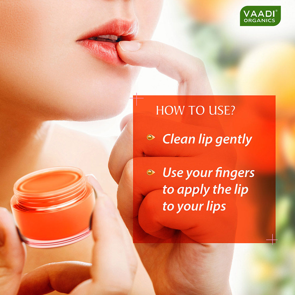 Vaadi Herbals Tinted Saffron Lip Balm with SPF30 for Dry, Chapped & Sun Damaged Lips