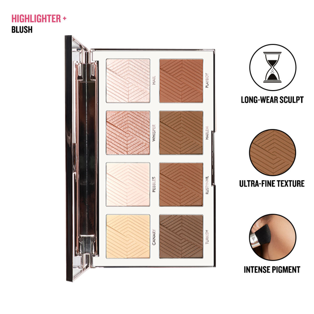 Daily Life Forever52 Essential Highlighter & Contour Powder Palette BKS003