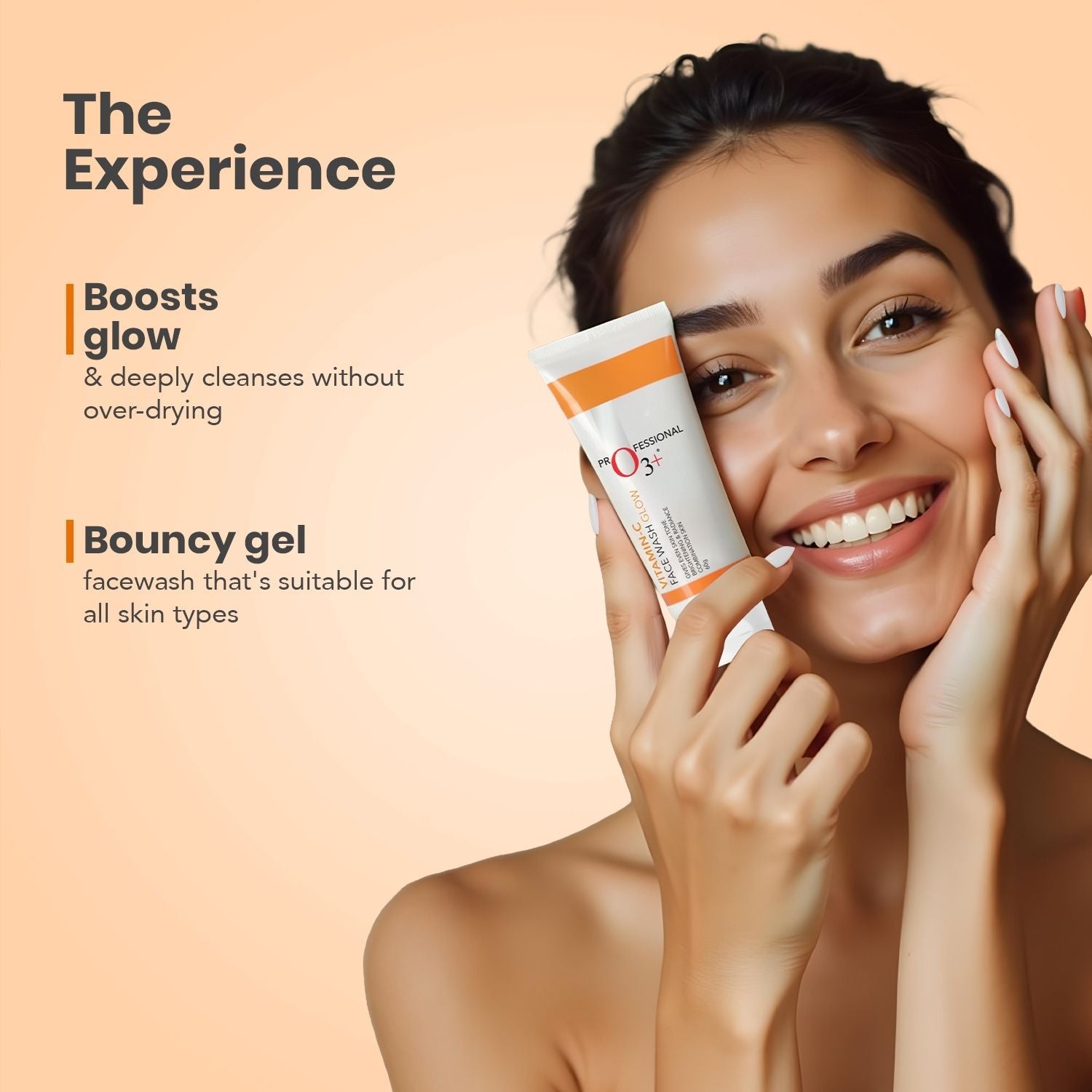 O3+ Vitamin C Face Wash Glow For Daily Brightening & Gentle Cleansing
