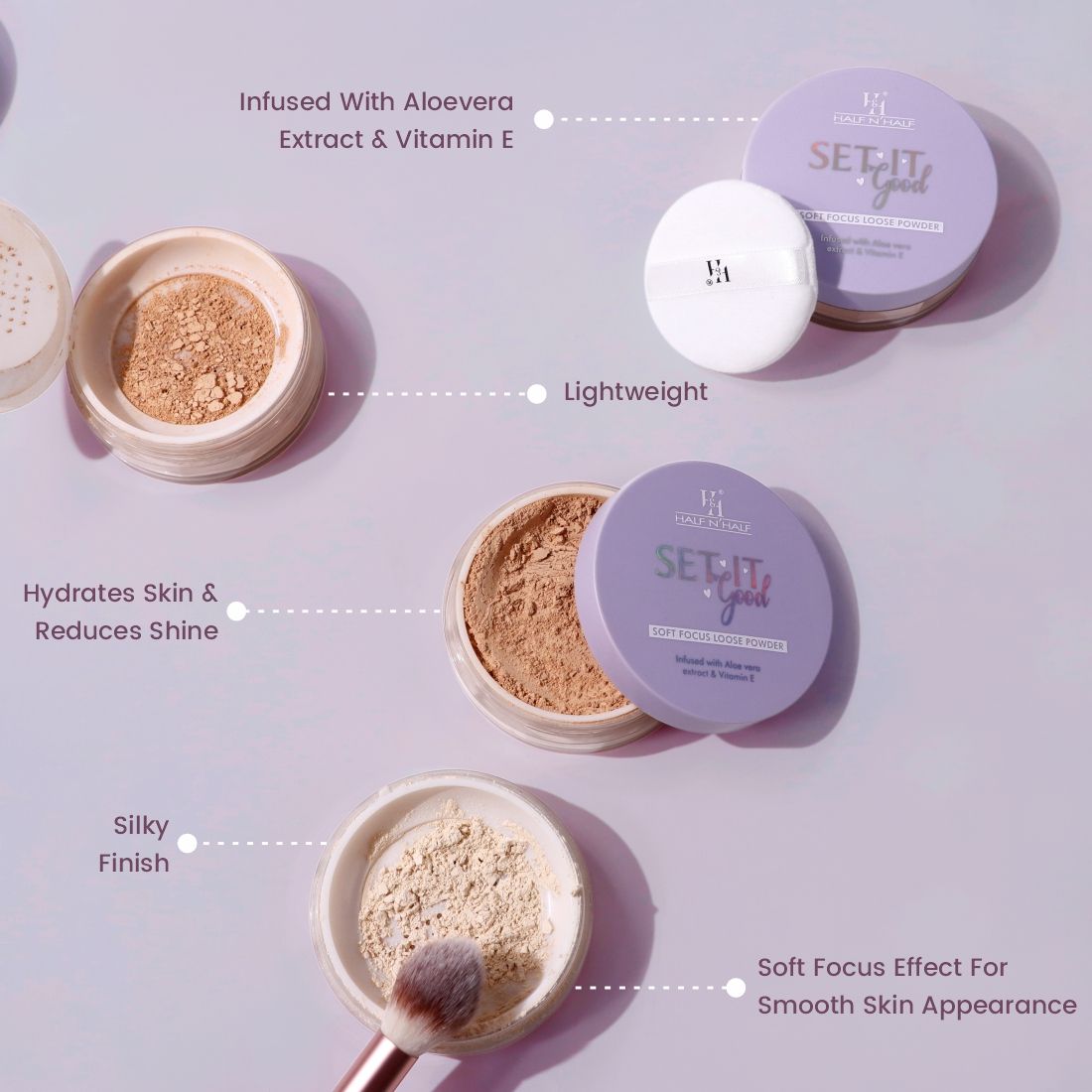 Half N Half Set It Good Soft Focus Loose Powder