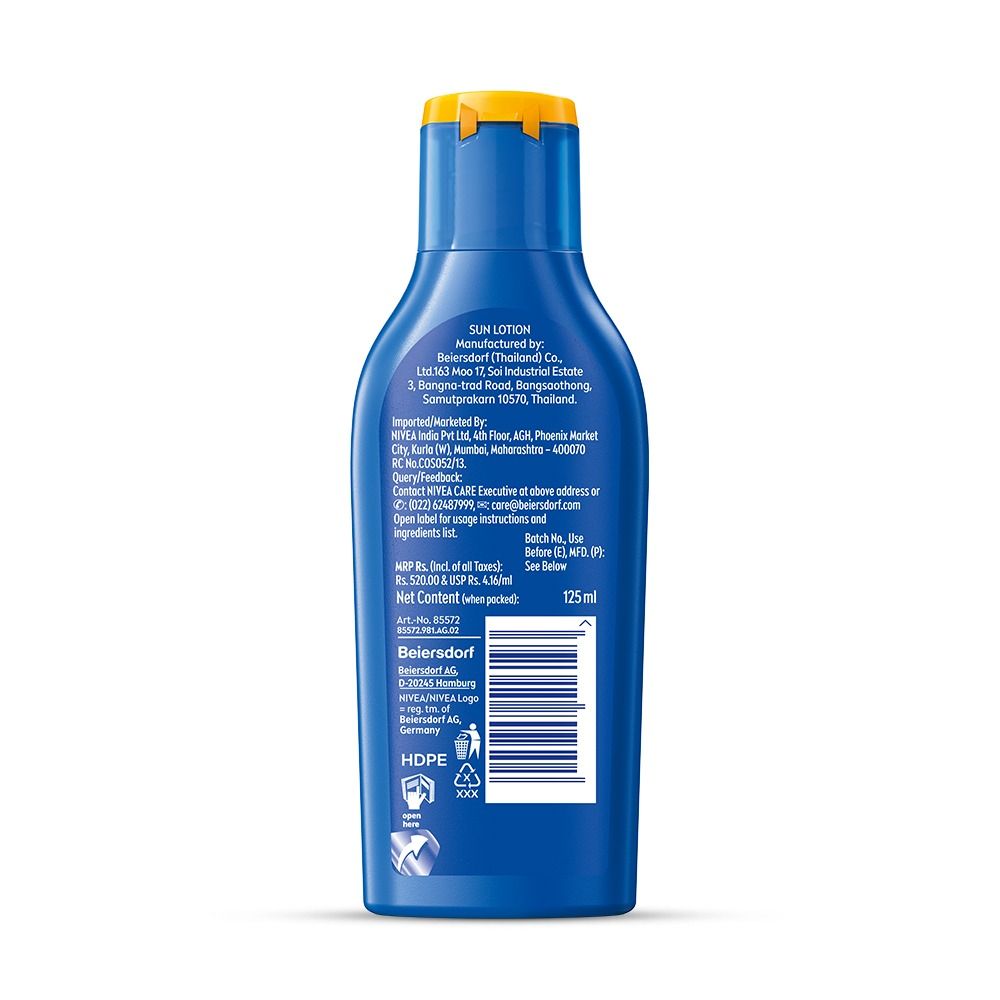 Nivea Sun Lotion, SPF 30, With UVA & UVB Protection, Water Resistant Sunscreen