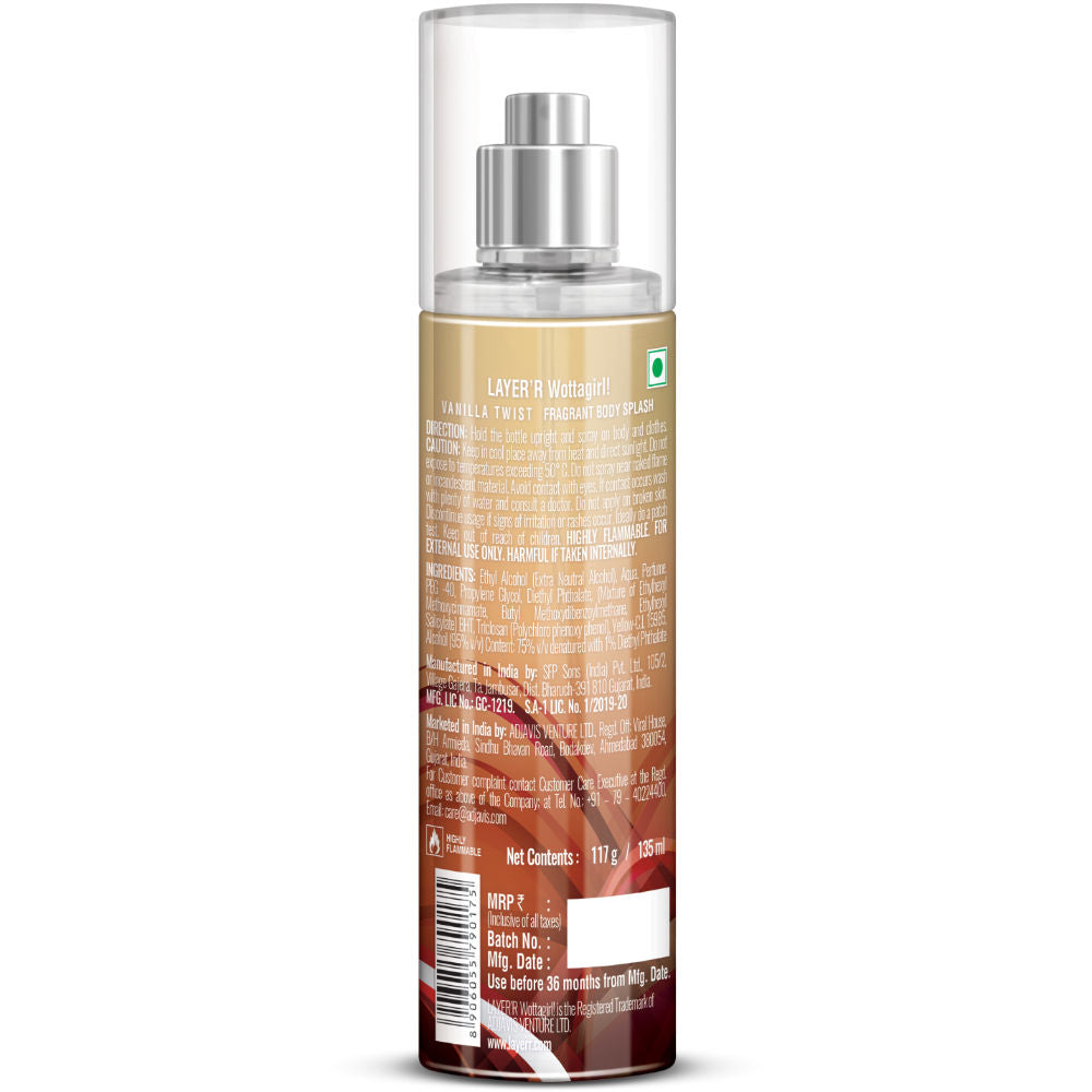 Layer'r Wottagirl Vanilla Twist Fragrant Body Splash For Her