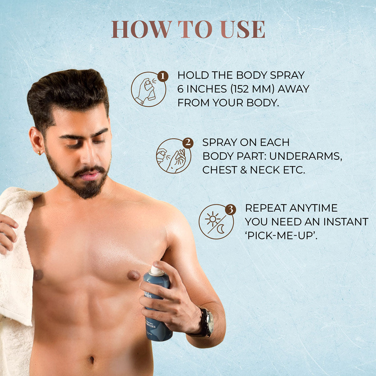 Just Herbs Long Lasting & Refreshing Deodorant And Body Spray - Musk Divine