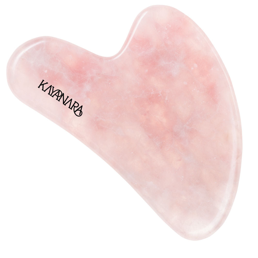 Kayanara Original Rose Quartz Stone Gua Sha For Face, Neck And Under Eye Massager