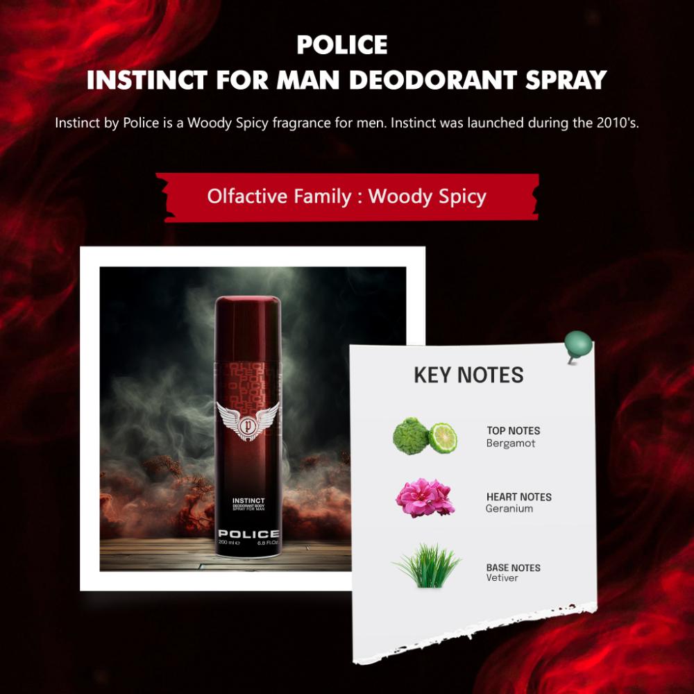 Police Instinct Deodorant Spray For Him