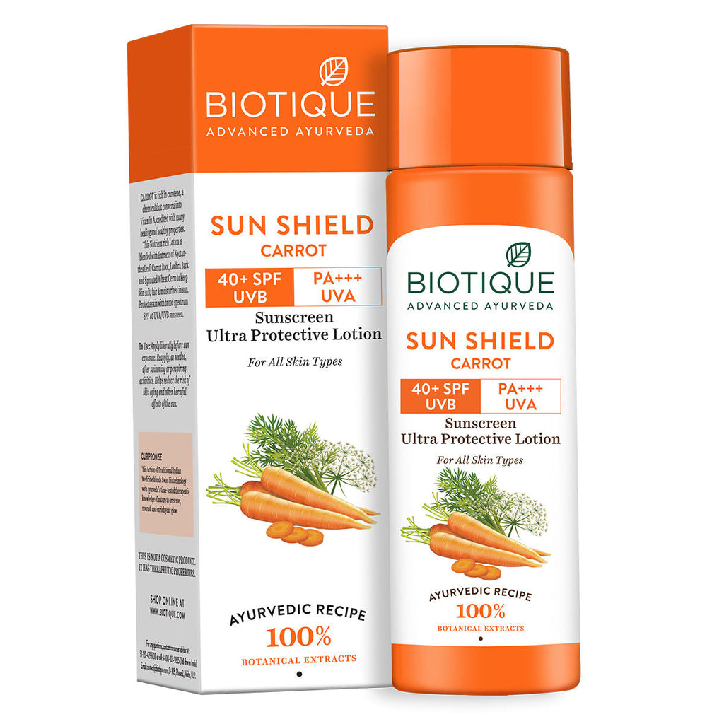 Biotique Bio Carrot Ultra Soothing Face Lotion 40+ SPF Sunscreen