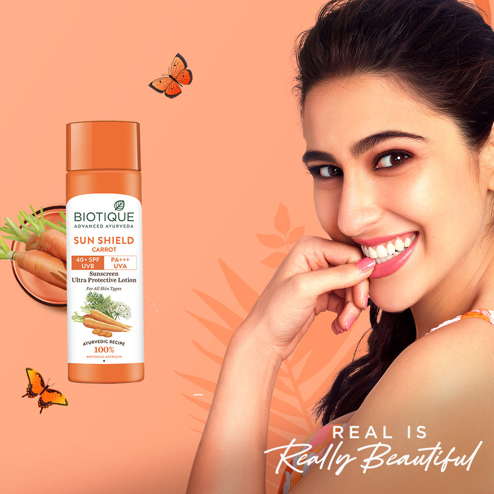 Biotique Bio Carrot Ultra Soothing Face Lotion 40+ SPF Sunscreen