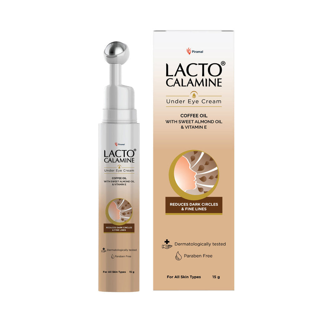 Lacto Calamine Under Eye Cream for Dark Circles, Puffiness with Coffee Oil & Vitamin E