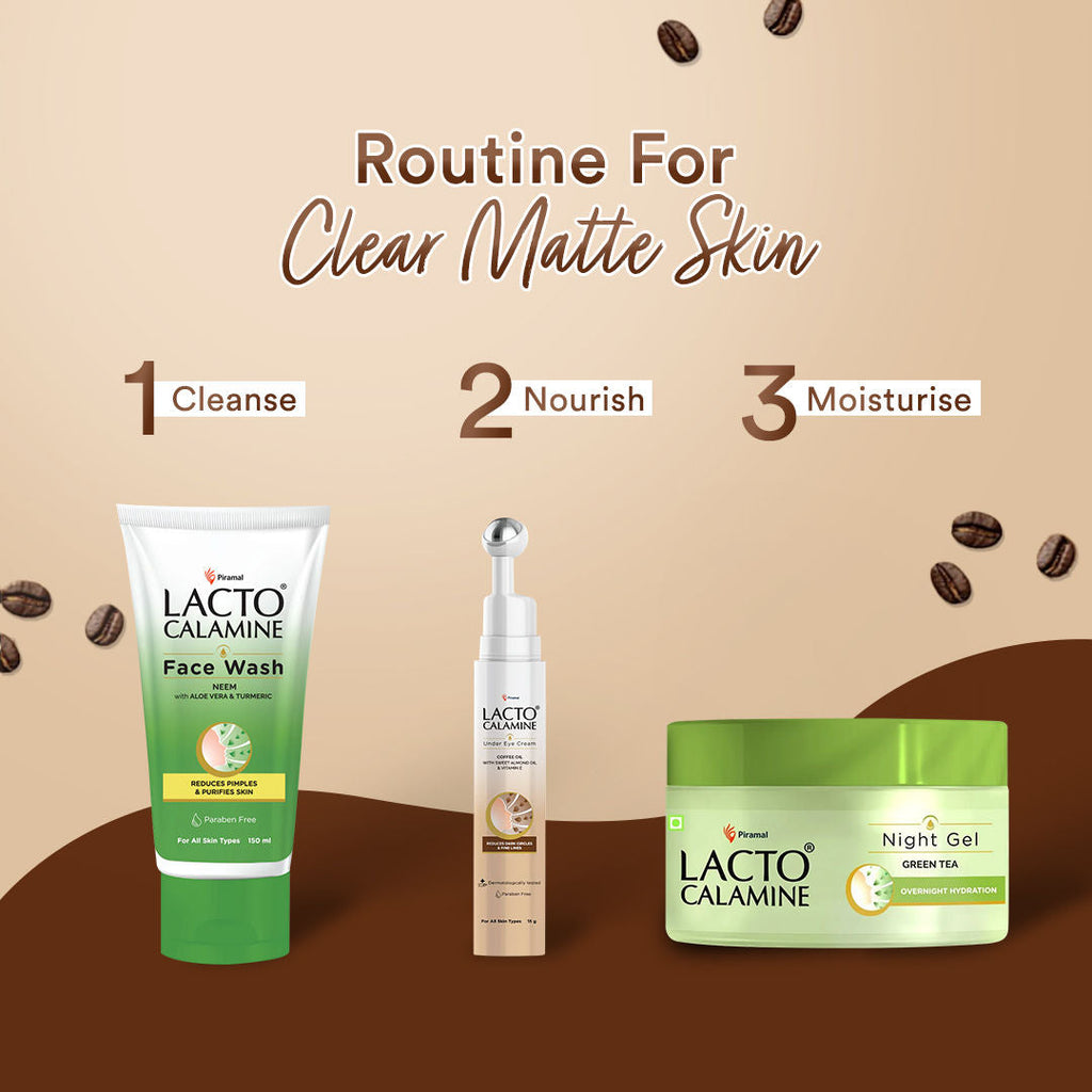 Lacto Calamine Under Eye Cream for Dark Circles, Puffiness with Coffee Oil & Vitamin E