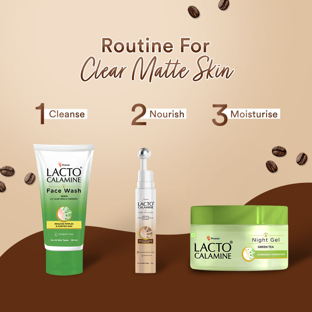 Lacto Calamine Under Eye Cream for Dark Circles, Puffiness with Coffee Oil & Vitamin E