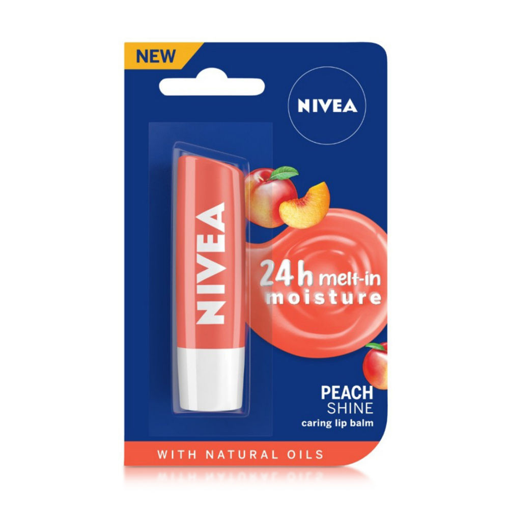 NIVEA Tinted Lip Balm With Natural Oils & 24H Melt-In Moisture Cherry Shine